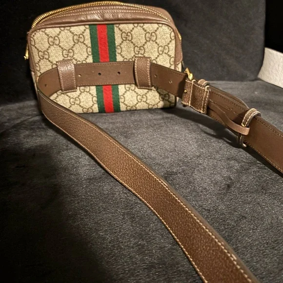 Gucci Brown GG Supreme Canvas Ophidia Belt Bag - Picture 2 of 7